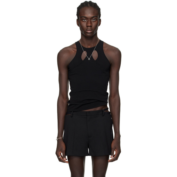  Dion Lee Black Mobius Loop Tank Top 