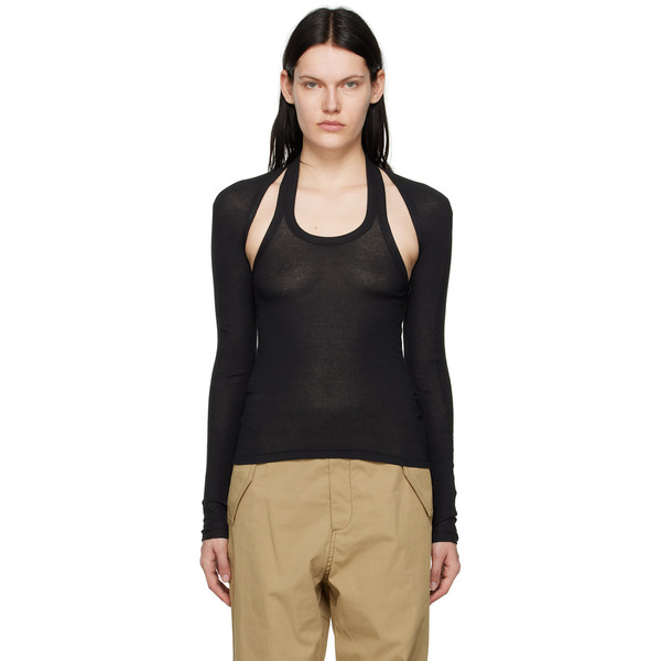  Dion Lee Black Modular Long Sleeve T-shirt 
