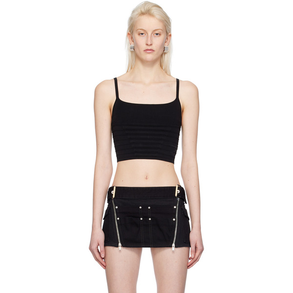  Dion Lee Black Ventral Compact Tank Top 