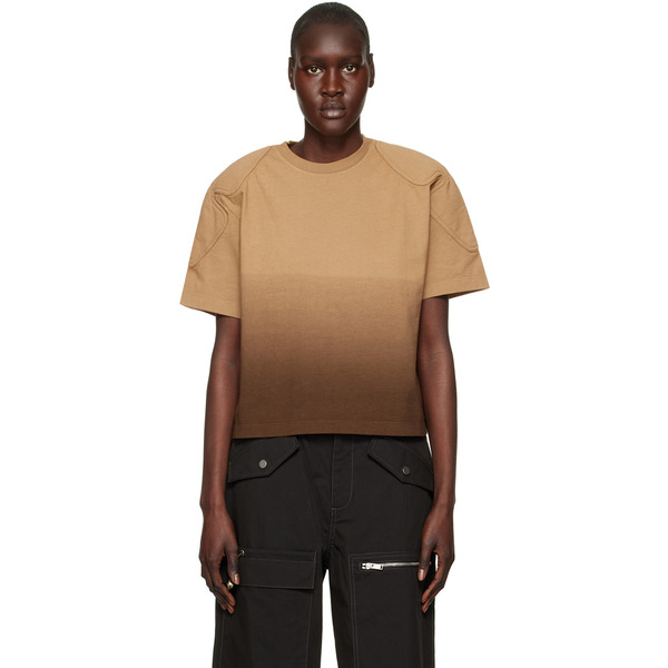  Dion Lee Brown Sunfade T-shirt 