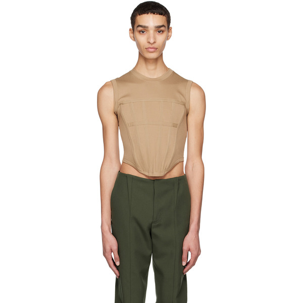  Dion Lee Khaki Corset Tank Top 