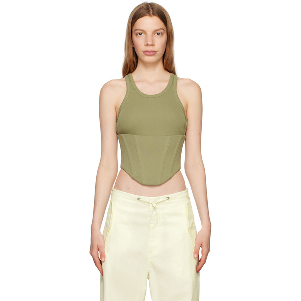  Dion Lee Khaki Float Tank Top 