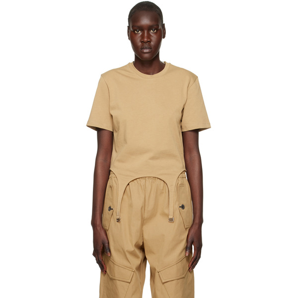  Dion Lee Khaki Garter T-shirt 