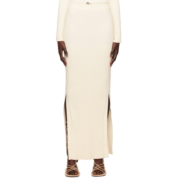  Dion Lee Off-white Gradient Rib Maxi Skirt 