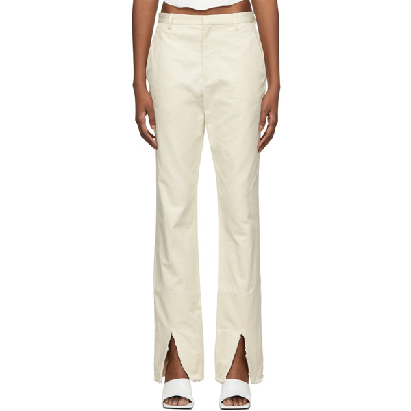  Dion Lee Off-white Split Frayed Trousers 