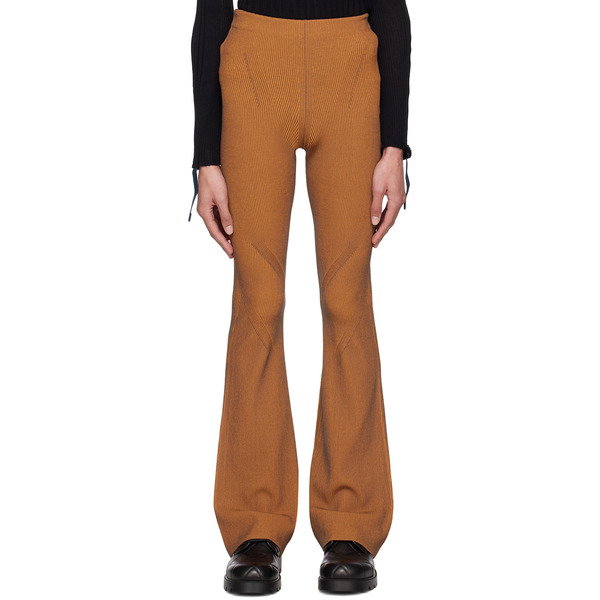  Dion Lee Orange Angled Rib Lounge Pants 