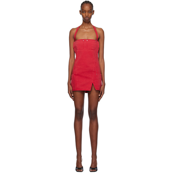  Dion Lee Red Apron Minidress 