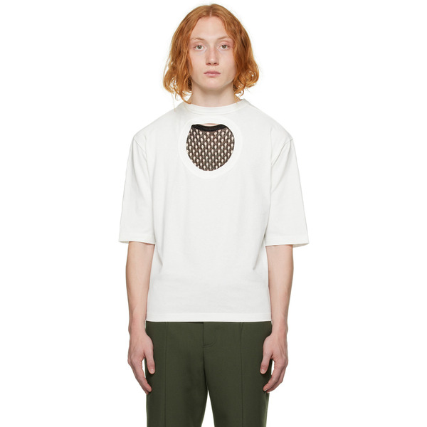  Dion Lee White Cutout T-shirt 