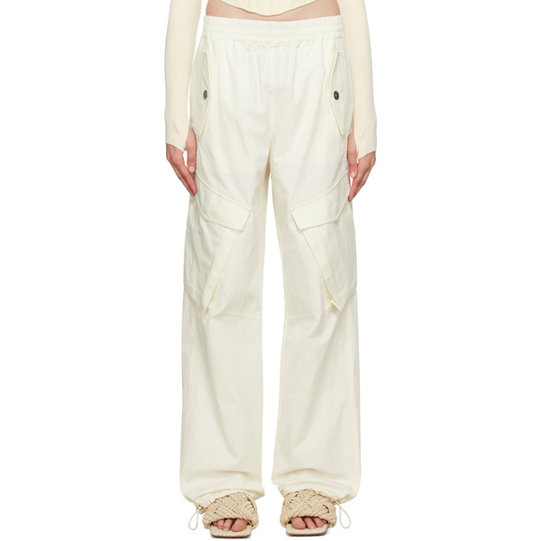  Dion Lee White Elasticized Trousers 