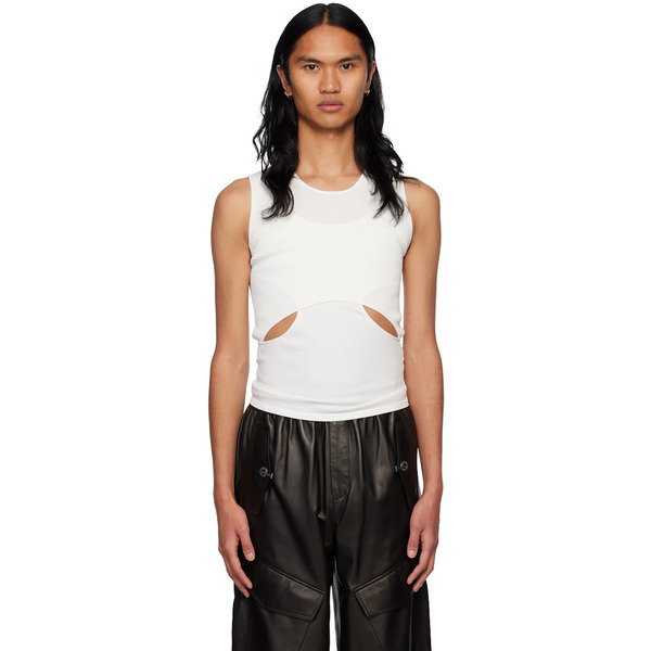  Dion Lee White Interlink Tank Top 