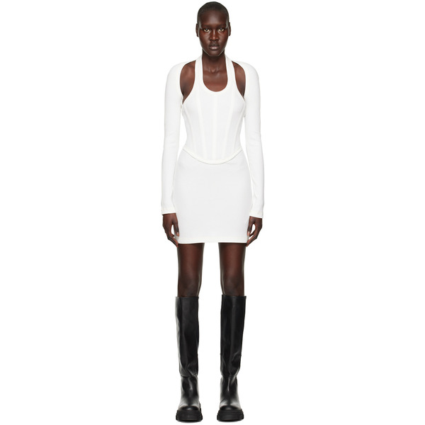  Dion Lee White Modular Corset Minidress 