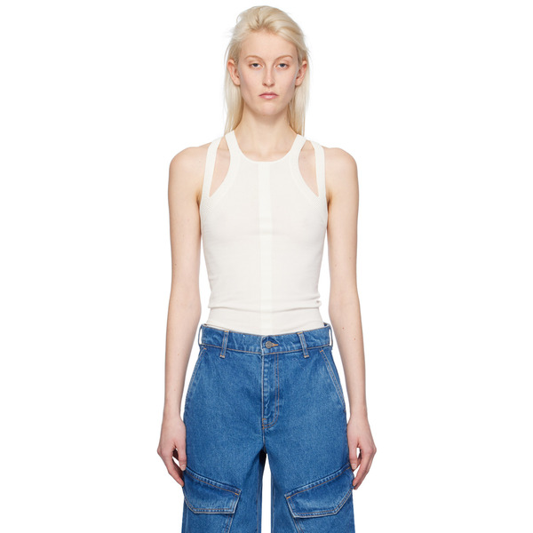  Dion Lee White Sculpt Muscle Tank Top 