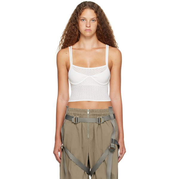  Dion Lee White Serpent Tank Top 