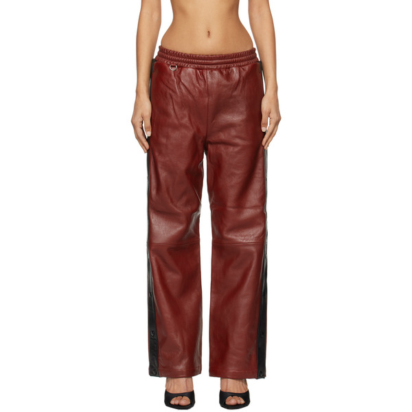  Doublet Red Basketball Leather Pants 