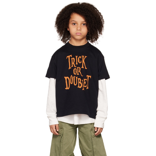  Doublet Ssense Exclusive Kids Black 'trick Or Doublet' T-shirt 