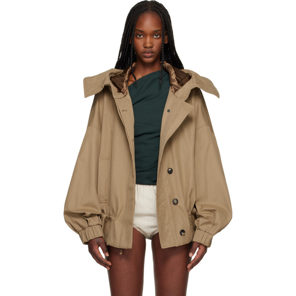  Dries Van Noten Beige Hooded Jacket 