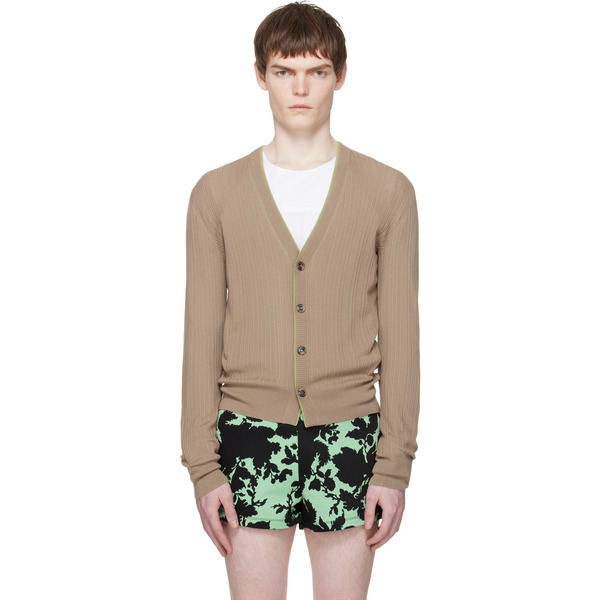  Dries Van Noten Beige Merino Wool Cardigan 