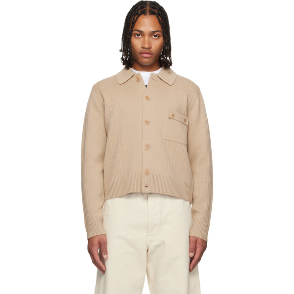  Dries Van Noten Beige Wool Cardigan 