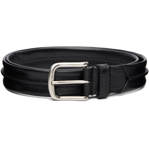  Dries Van Noten Black Leather Belt 