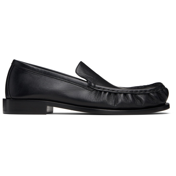  Dries Van Noten Black Leather Loafers 