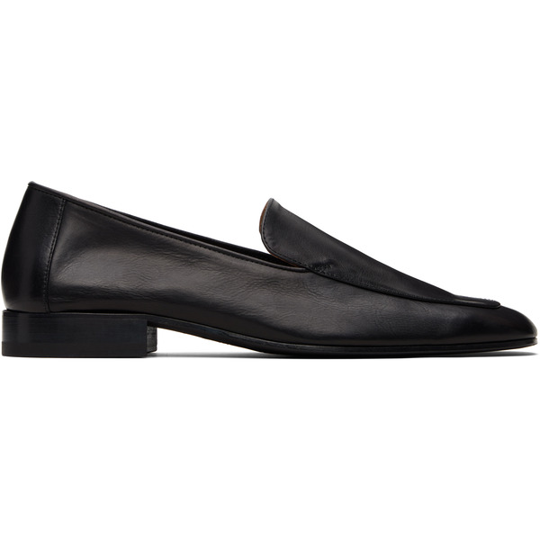  Dries Van Noten Black Leather Loafers 