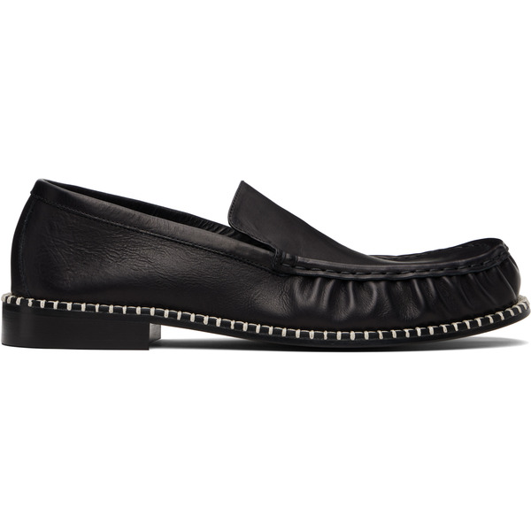  Dries Van Noten Black Leather Loafers 