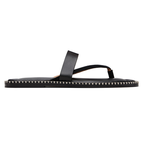  Dries Van Noten Black Leather Sandals 