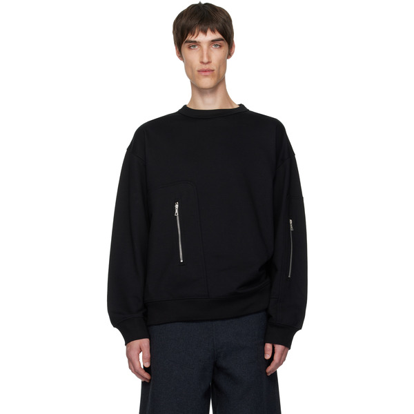  Dries Van Noten Black Strap Sweatshirt 