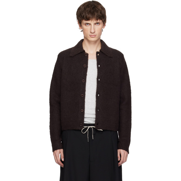  Dries Van Noten Brown Brushed Cardigan 