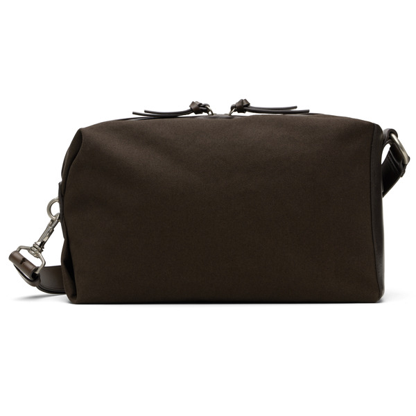  Dries Van Noten Brown Canvas & Lambskin Bag 