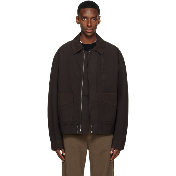  Dries Van Noten Brown Insulated Jacket 
