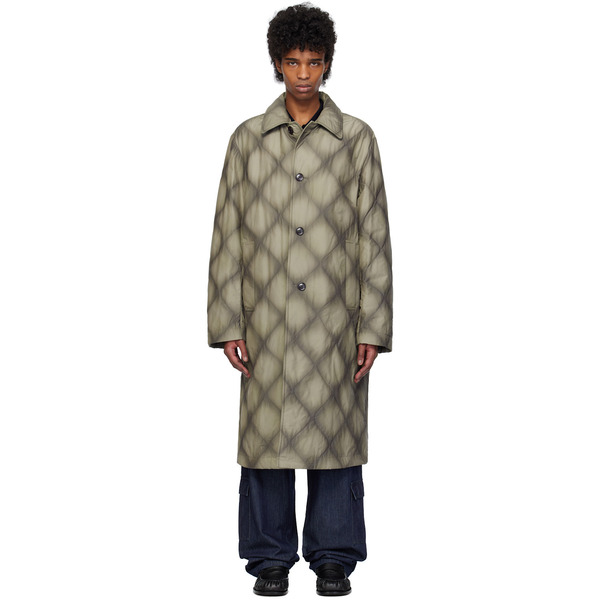  Dries Van Noten Gray Duck Canvas Coat 