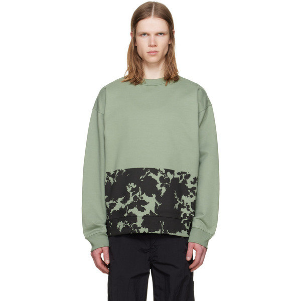  Dries Van Noten Green Floral Sweatshirt 