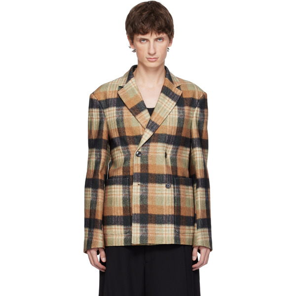  Dries Van Noten Multicolor Boxy Wool Blazer 