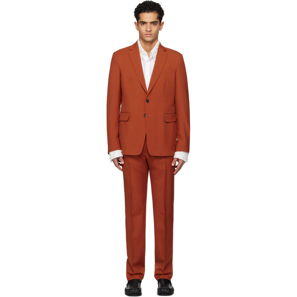  Dries Van Noten Orange Single-breasted Suit 
