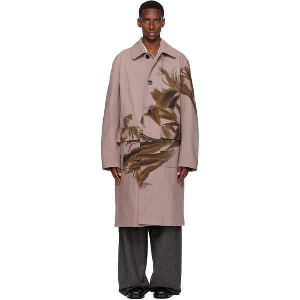  Dries Van Noten Pink Floral Coat 