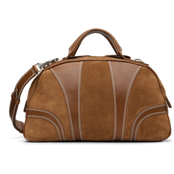  Dries Van Noten Tan Suede Duffle Bag 