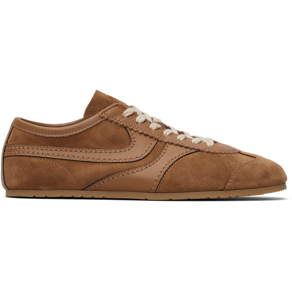  Dries Van Noten Tan Suede Sneakers 