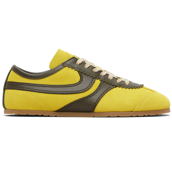  Dries Van Noten Yellow & Khaki Suede Sneakers 