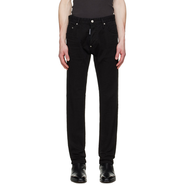 Dsquared2 Black Garment Dyed Teddy Jeans 
