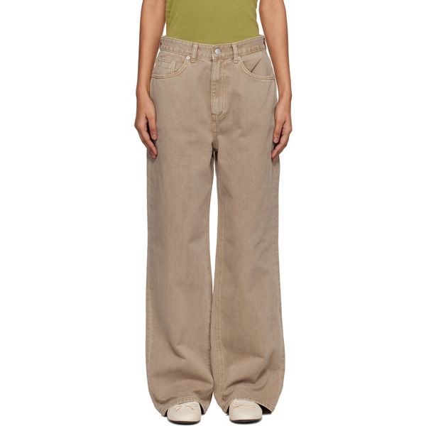  Dunst Beige Relaxed Wide Jeans 