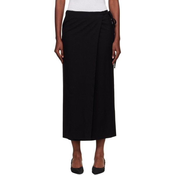  Dunst Black Wrap Maxi Skirt 