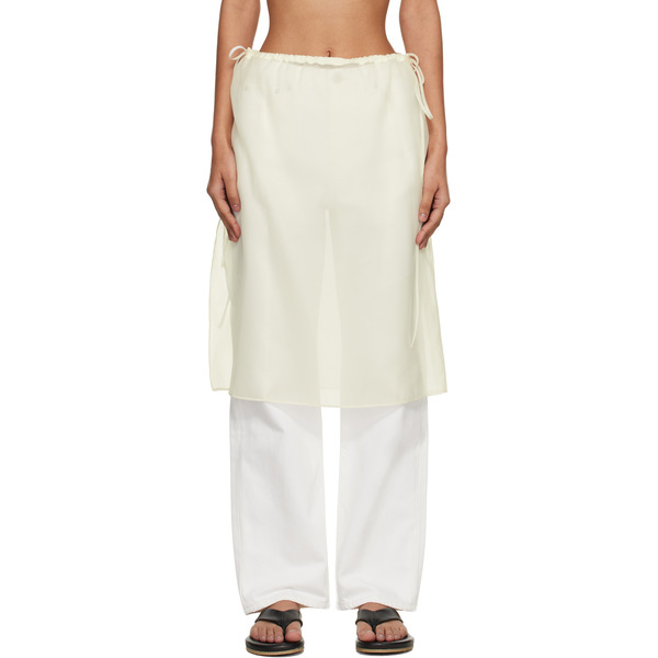 Dunst Off-white See-through Layering Midi Skirt 