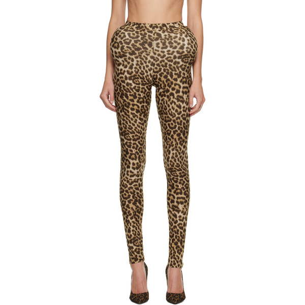  Duran Lantink Beige Padded Jersey Leggings 