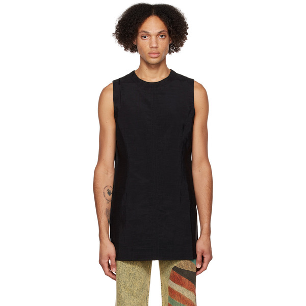  Eckhaus Latta Black Crewneck Tank Top 