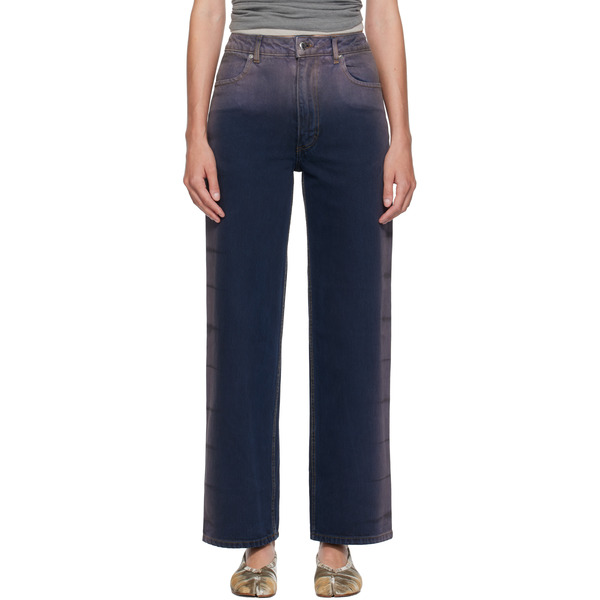  Eckhaus Latta Blue & Purple Wide Leg Jeans 