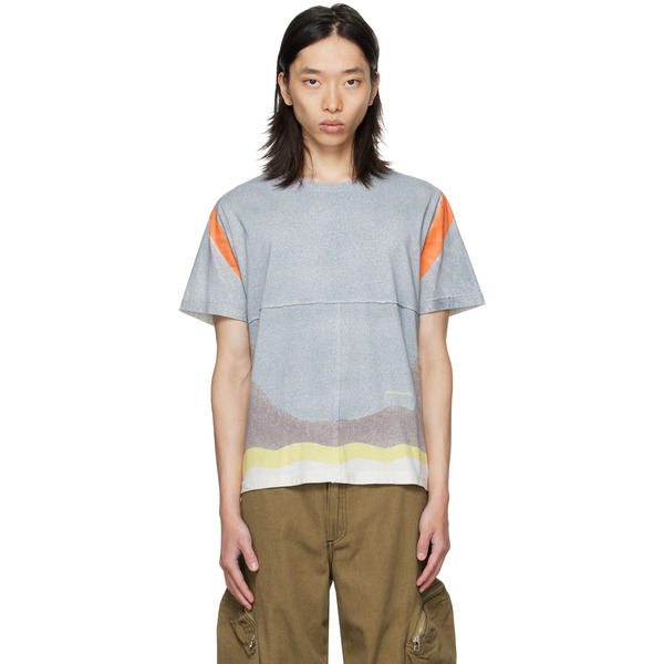  Eckhaus Latta Gray Lapped T-shirt 