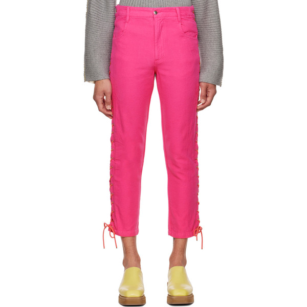  Eckhaus Latta Pink Laced Trousers 