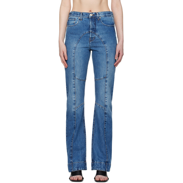  Edward Cuming Blue Paneled Jeans 