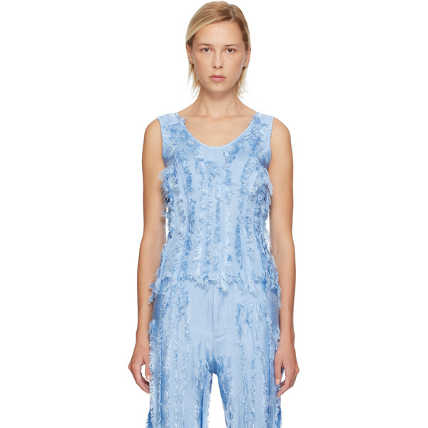  Edward Cuming Blue Scratch The Itch Tank Top 